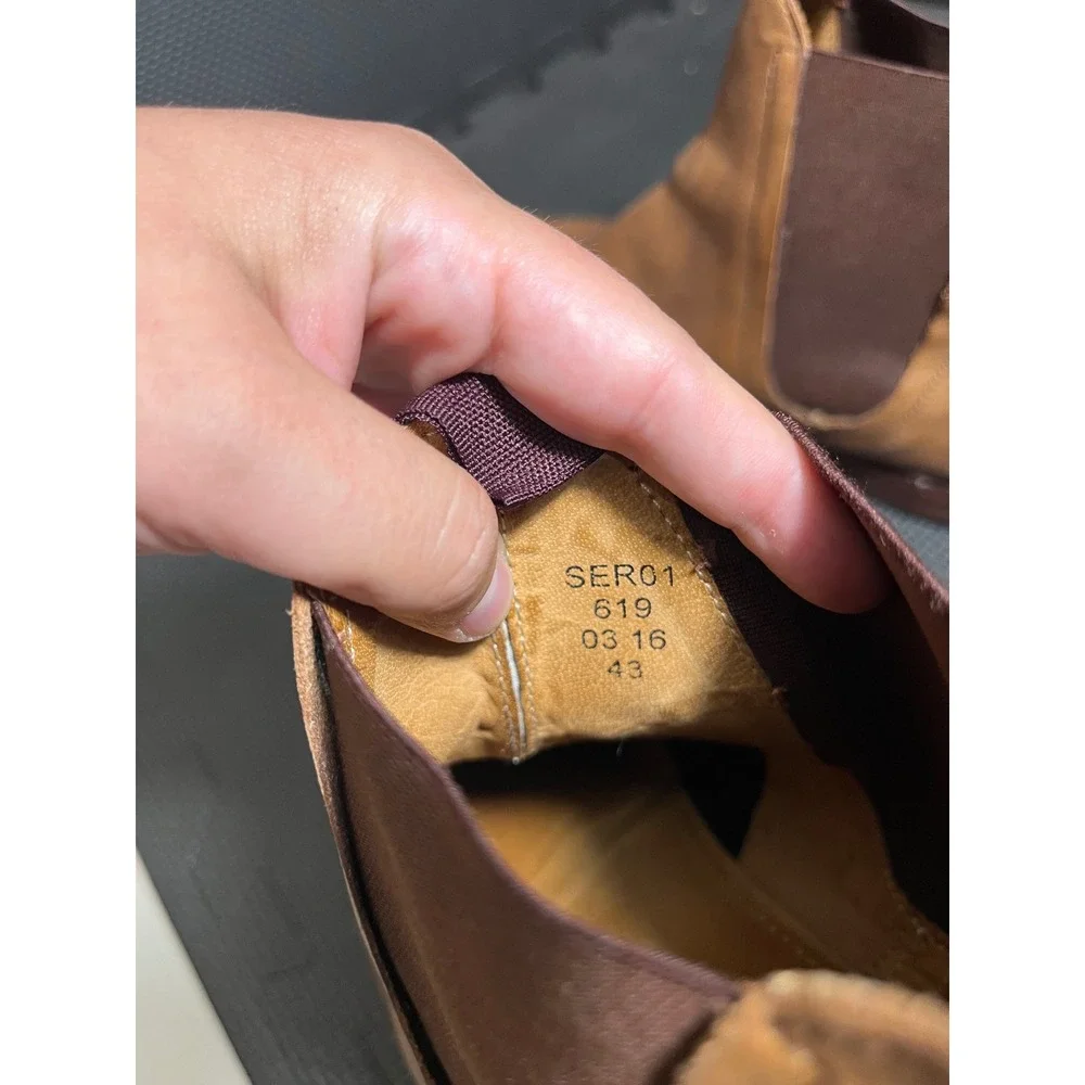 Hudson London Chelsea Boots Mens 43 US 10 Tan Leather SER01 Ankle‎ Boots